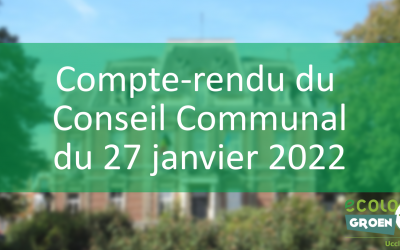 Conseil Communal du 27/01/2022 : Budget 2022
