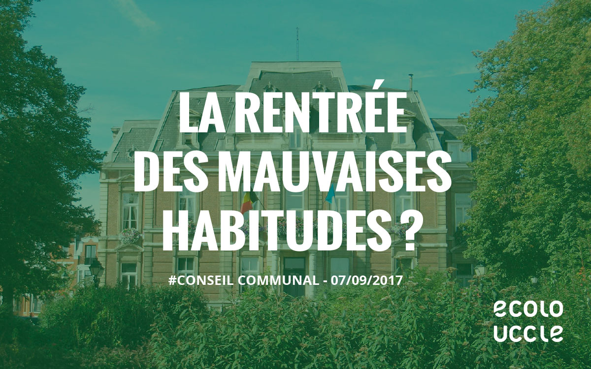 Uccle Conseil communal 7 septembre 2017