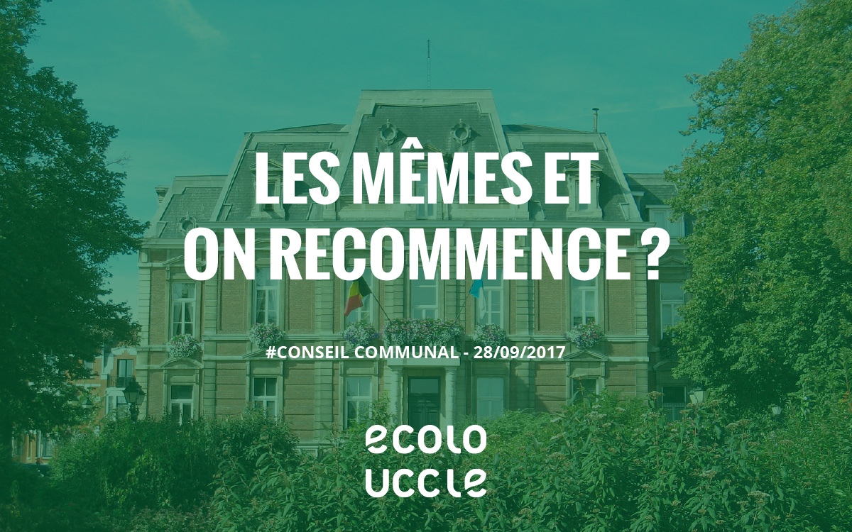 Conseil communal d'Uccle - L'agenda Ecolo