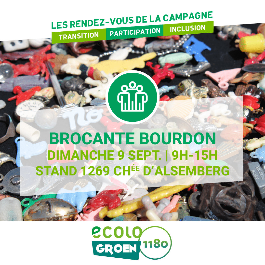Ecolo Uccle sera présent à la brocante du Bourdon